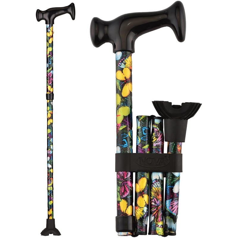 NOVA Walking Cane with Wood Grip Handle, Lightweight Adjustable Cane