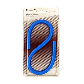 Graphoplex Protractor flexible Curve Ruler 40 cm Blue