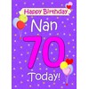 Nan 70th Birthday Card (Lilac)