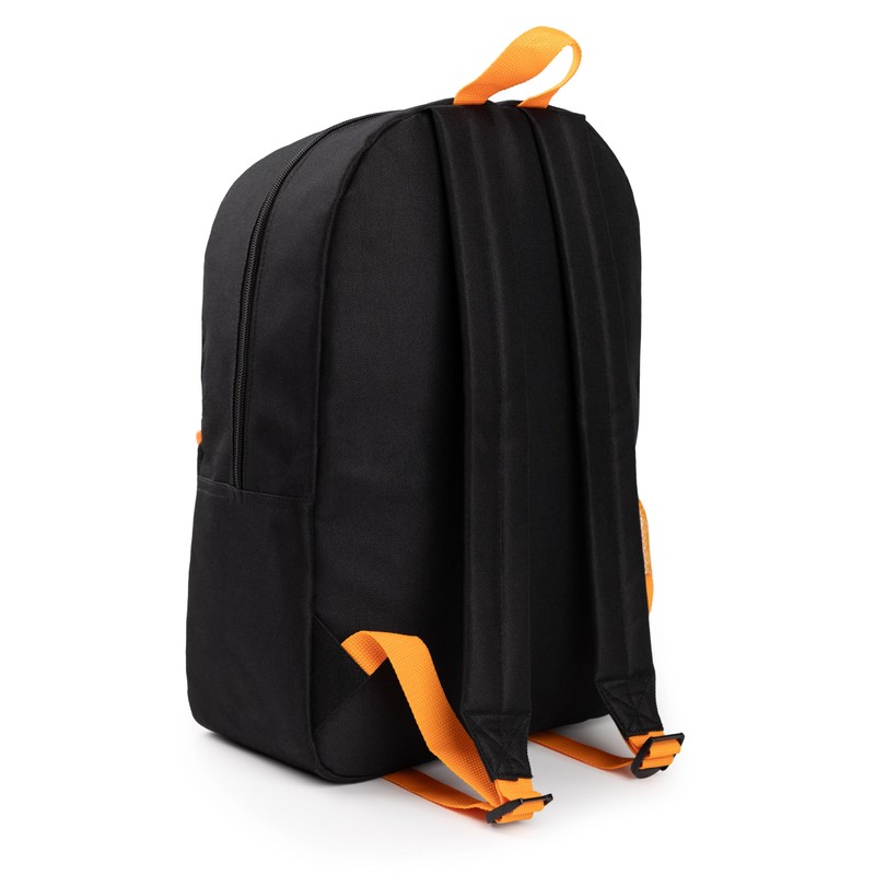 Naruto Shippuden Boys' Backpack Black and Orange Backpack with Adjustable
