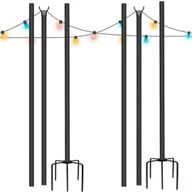 LumaBase Metal Festoon Poles, 96" - Set of 2