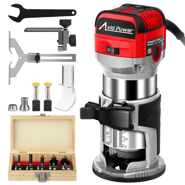 AVID POWER 6.5 Amp 1.25 HP Compact Router Tools for