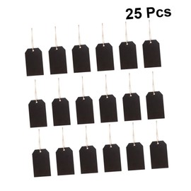 SAFIGLE 2sets Wooden Hanging Tags for Wine Bottles Erasable DIY Tags Durable Material for Party Decorations Price Labels and Creative Crafting 25pcs*2