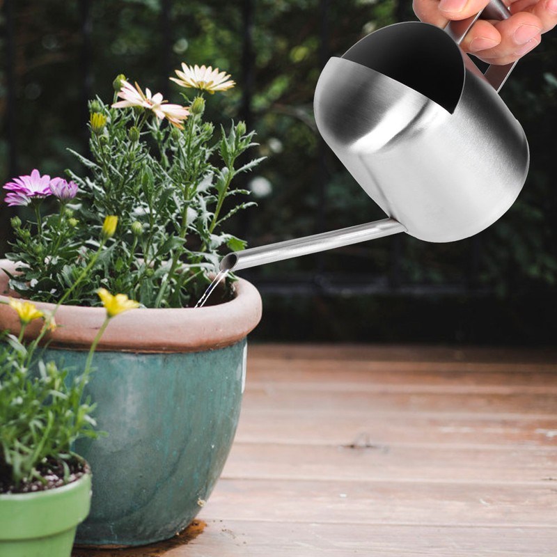 300ML Stainless Steel Long Spout Watering Can Pot for Household