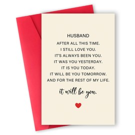 ATTLVV Funny Valentines Day Gifts for Husband,Romantic Valentines Day Card for Him,Sweet Valentine's Day Cards for Fiance Boyfriend