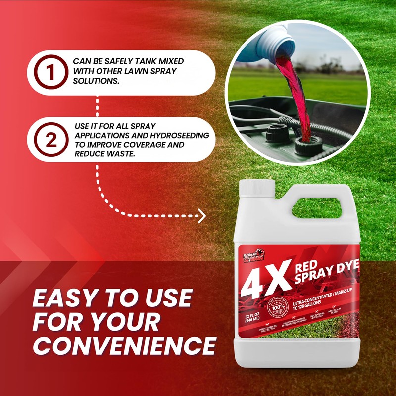 32oz 4X Red Spray Dye - Makes 128 Gallons of