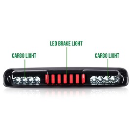 GRAND ORANGE LED 3rd Brake Light Compatible with 1999-2006 Chevy Silverado & GMC Sierra 1500 2500 3500 & HD Models/ 2007 Classic Third Tail Brake Light