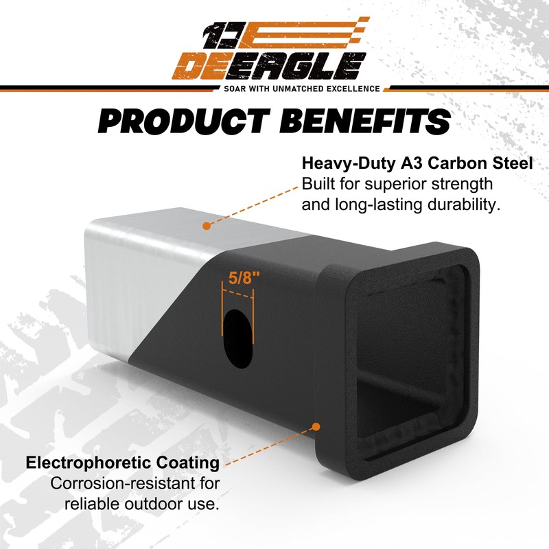 DEEAGLE 2.5 to 2 Inch Hitch Reducer for Ram 2500