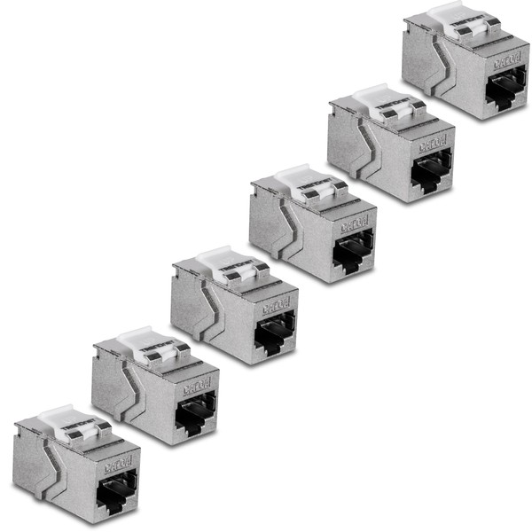 TRENDnet Cat6A RJ45 Keystone Inline Coupler Keystone Jack, 6-Pack, TC-KC06C6A,