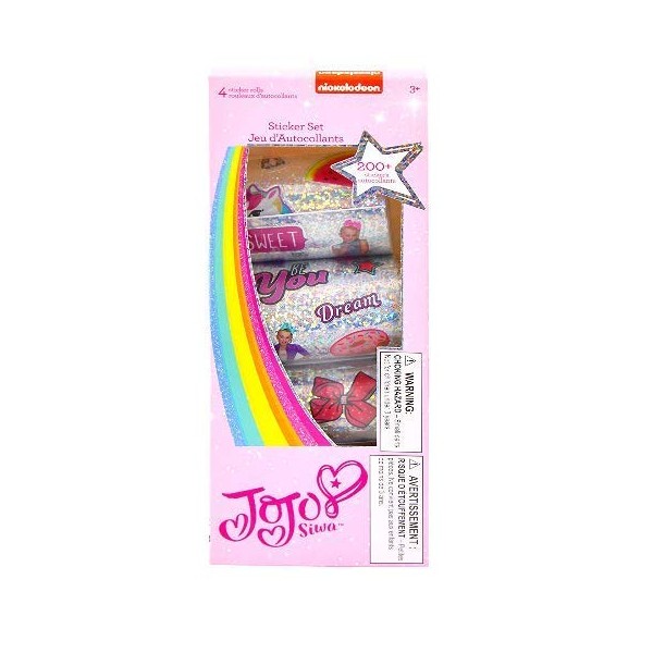 UPD JoJo Siwa Sticker in Holographic Long Box - Includes 4 Holographic Sticker Rolls