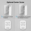 Clear Power 2-Pack USB Wall Charger, 6-Outlet Extender Wall-Tap with