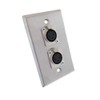 usbargainsound ProCraft Stainless Steel Wall Plate Loaded w/ 2 Female