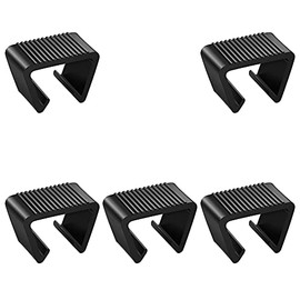 5 Pieces Sofa Rattan Chairs Connector Fastener Clamp Outdoor Wicker Furniture Clips Outdoor Patio Garden Wicker Rattan Furniture Aligment Sectional Connector(Black, 4.25 cm)