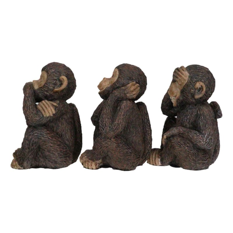 Wise Monkeys See Hear Speak No Evil Ape Collectible Figurine