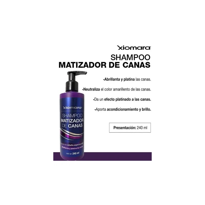 Shampoo Xiomara Matizador De Canas 240 Ml