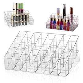 Cosmetic Organiser, Transparent Make Up Organiser, 40 Compartments Cosmetic Holder, Acrylic Lipstick Holder, Cosmetic Stand, Acrylic Organiser, Empty Lip Box for Jewellery, Nail Polish