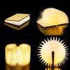 LOVUMMOR Foldable Book Lamp - Wooden Paper LED Mood Light,