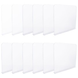 ROUFA 12Pcs Acrylic Shelf Dividers for Closet Shelf Organizer, Clear Wood Closet Divider Separator for Storage and Organization, Bedroom Organizer for Any Thickness of Shelves, 11.8''x11''