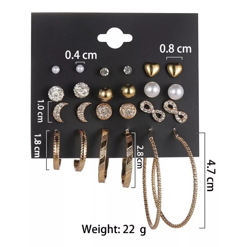 Deluxe 12x Set Aretes Pendientes Joyería Mamá, Abuela, Novia, Mujer