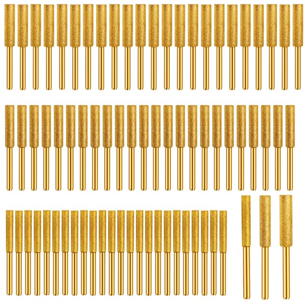 Akamino 72 Pcs Diamond Chainsaw Sharpener 1/8" Shank, High Hardness
