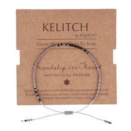 KELITCH Women Boho Adjustable MiyukiPearl Bracelet Friendship Charm Bracelet