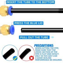 ERGAOBOY 10 Pcs 6mm Tube OD x 1/8 BSP Male Straight Push to Connect Fittings (PC6-01)