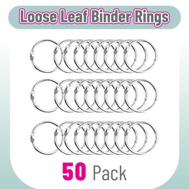 Mr. Pen- Loose Leaf Binder Ring, 50 Pack, Binder Rings 1 Inch, Binder Rings, Book Rings, Metal Rings for Index Cards, Rings for Flash Cards, Index Card Rings, Paper Rings, Small Binder Ring, Book Ring