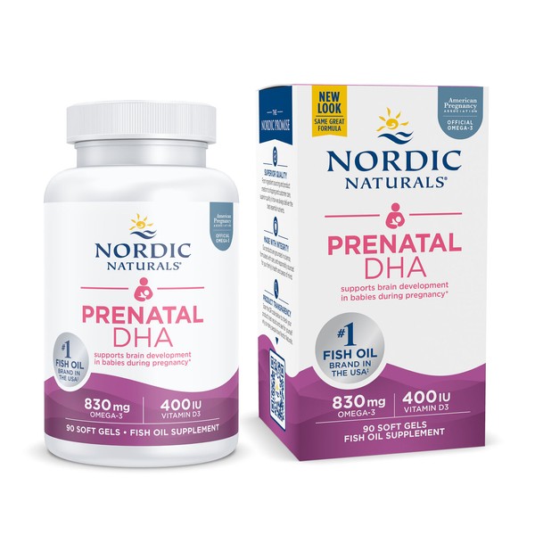 Nordic Naturals Prenatal DHA - Supports Brain Development, Unflavored, 90 Ct