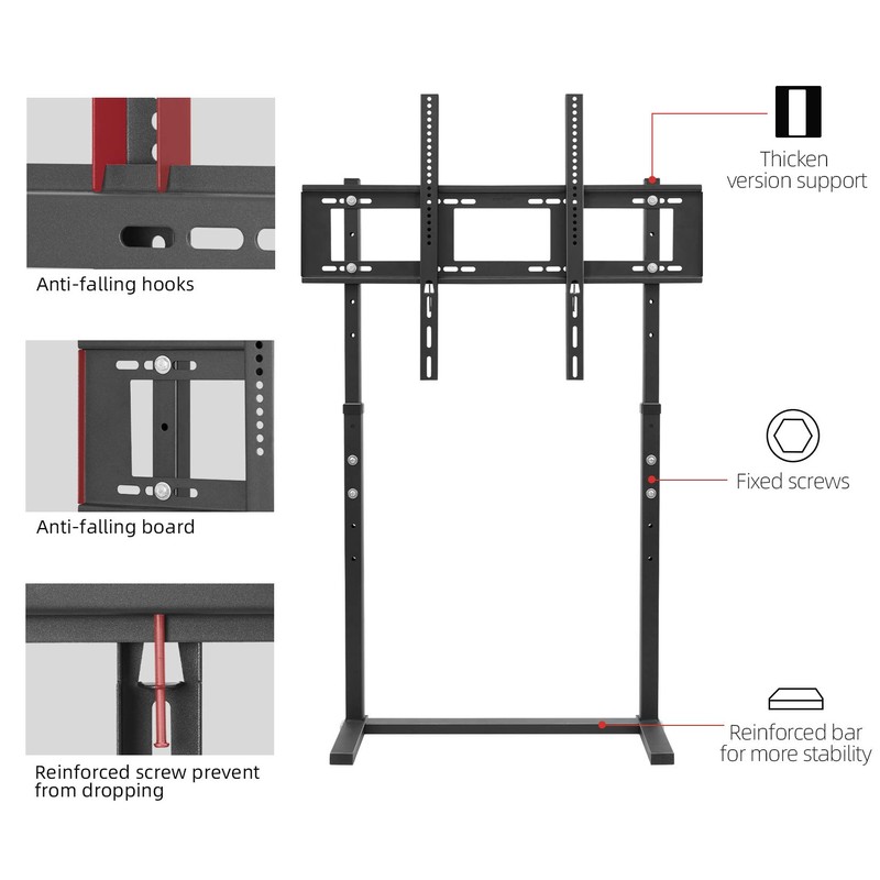 unho Universal Against The Wall TV Stand Floor: Free Standing