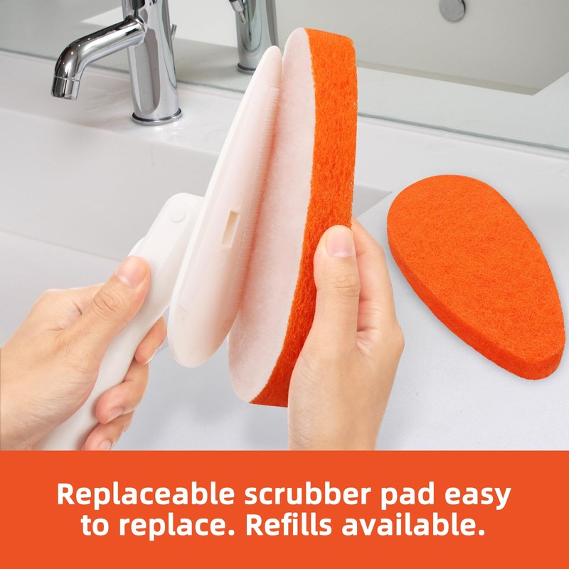 Qaestfy Bathtub Scrubber, Adjustable Long Handled Scrub Brush with 51