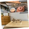 iplusmile Metal Lion Ornament Realistic Lion Figurine for Home Decor