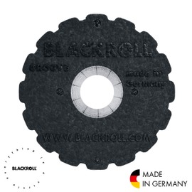 BLACKROLL GROOVE - The original (medium temper) - Self massage roller - Structured surface - Fast rolling causes vibration effects - 30 cm - black + booklet