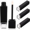Tubo de Brillo Labial de Plástico 5g, 4 Piezas Negras