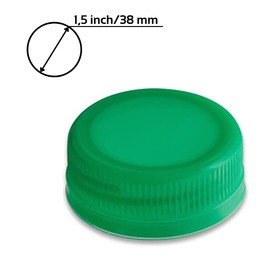 Lakesstory Bottle Caps Tamper Seal Lids Cap for Bottle Screw Cap Bottle Plastic Bottle Caps Juice Bottles Cap (pack of 25, green)