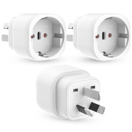 3 Pack Adapter Australia, Travel Adapter Australia, Adapter Australia Germany Plug, Type I Australia Travel Plug Socket Adapter for Australia, Fiji, Argentina, New Zealand, China