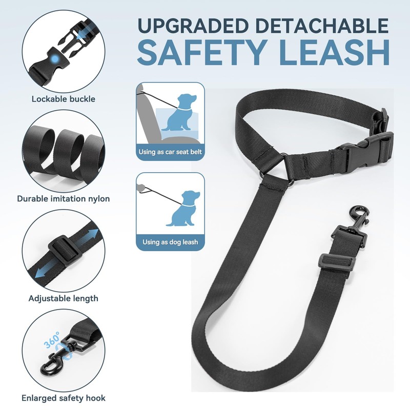 PETSFIT Small Dog Car Seat, Soft Foam Dog Booster Seat