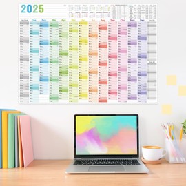 Artfan Wandkalender 2025, Kalender 2025 Wandkalender XXL (97 x 70 cm) in Poster Größe, Jahresplaner Querformat, Gefaltet - Wandplaner 2025, Jahreskalender, Plakatkalender. 1 Stück