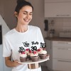 Paquete de 30 adornos para cupcakes de feliz 30 cumpleaños
