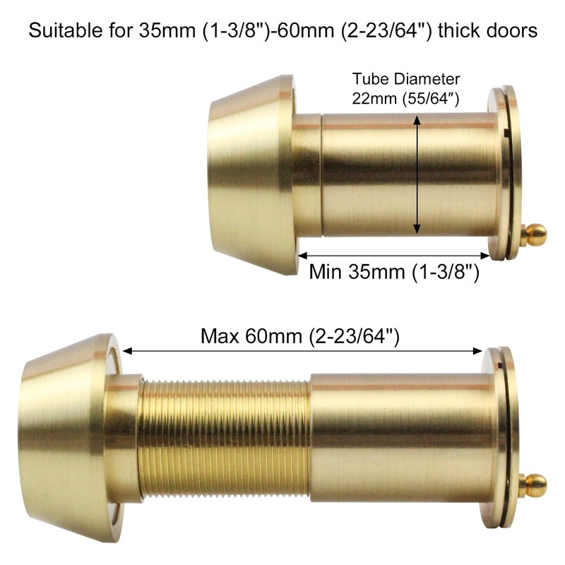 Earl Diamond - Peep Holes for Door, Solid Brass 220-Degree