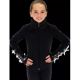 ChloeNoel Chloe Noel JS883P Contract Elite Polartec Spiral Fleece Figure Skating Jacket wi