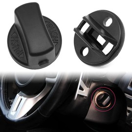 Pleoos Lgnition Key Knob Push Turn Switch & Insert Set Compatible with Mitsubishi Lancer 2008-2017 Outlander 2007-2013 4408A167 4408A031-keyless Start Ignition Button