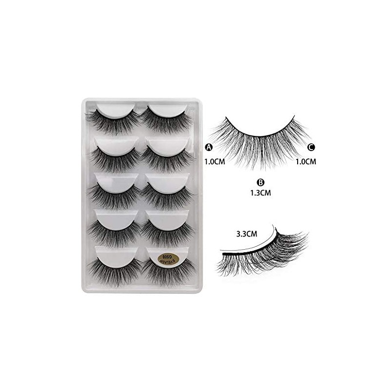 5 Pairs Mink Eyelashes Ultra Dense Stage Makeup Natural False