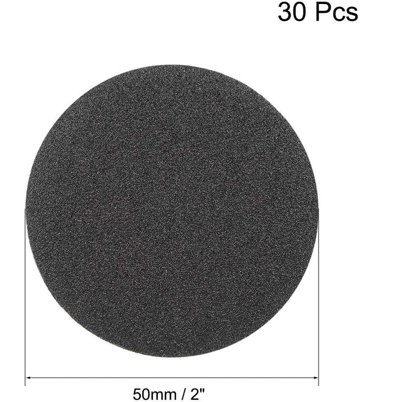 TA-VIGOR 30Pcs 50mm Wet and Dry Sanding Discs, 150 Grit