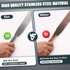 958-G01 7-Piece Caulking Spatula Tool Set, Stainless Steel Streamlined Squeegee