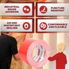 XFasten Red Construction Coating Tape, 3" x 180ft, Polymer Coating