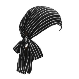 ZLYC Chemo Headwear for Women Soft Head Scarf Headwraps Beanie Hat Stretch Skull Cap (Striped Black)