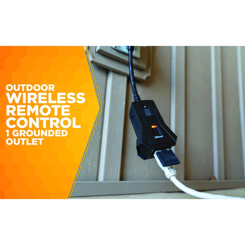 Woods 50125WD Outdoor Indoor Wireless Remote Control Outlet Kit, Electrical