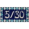 Phosphorescent Hand Painted Italian Ceramic Number & Letter Tiles House