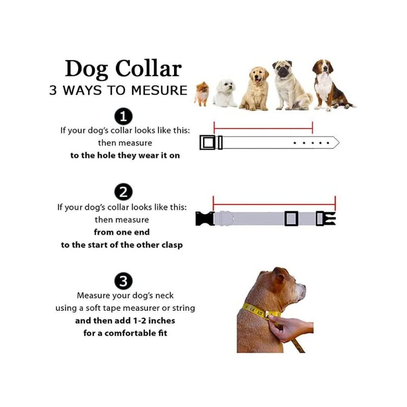 Cosyhome london Dog Collar With Checkered Patterns,Adjustable Durable Puppy Collars