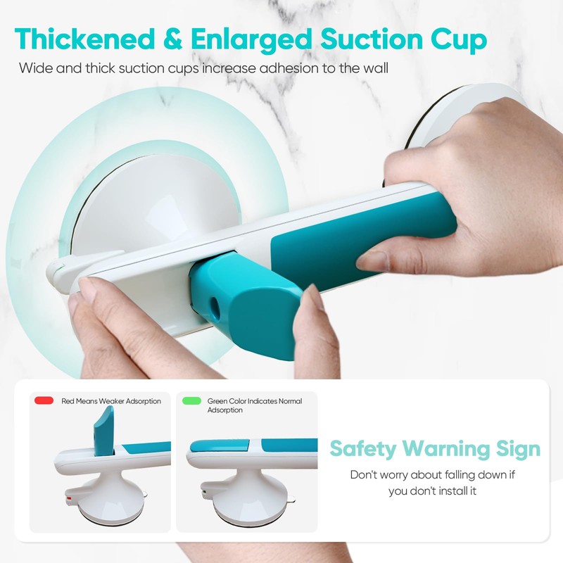 LORESJOY Max 110 kg Shower Handle, No Drilling, Grab Bars